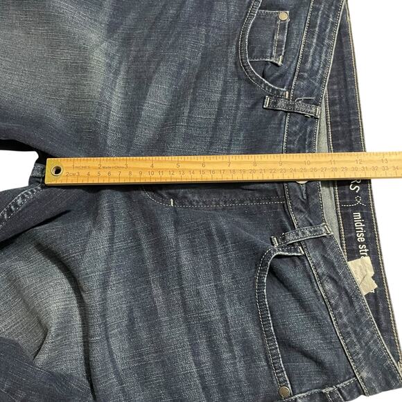 Riders by Lee Womens Jeans Size 12 Straight Leg Dark Wash Mid Rise Stretch Denim - Picture 9 of 10